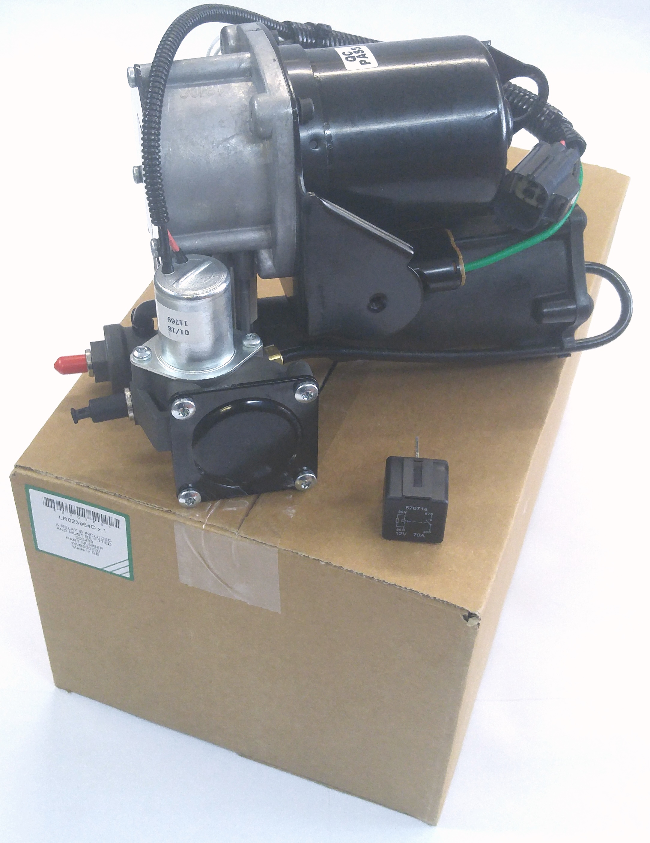 Компрессор пневмоподвески (тип HITACHI) c 2006- (LR023964||DUNLOP)