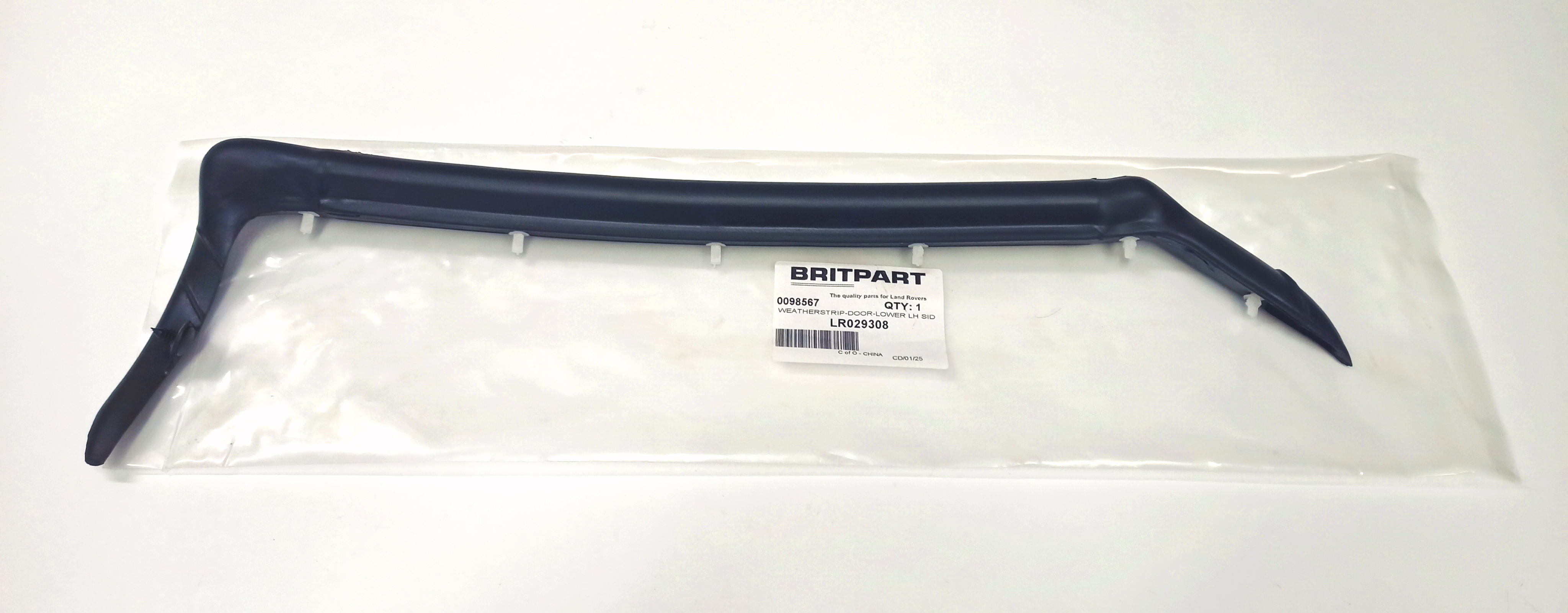Нижний уплотнитель задней двери LH DEF (LR029308||BRITPART)