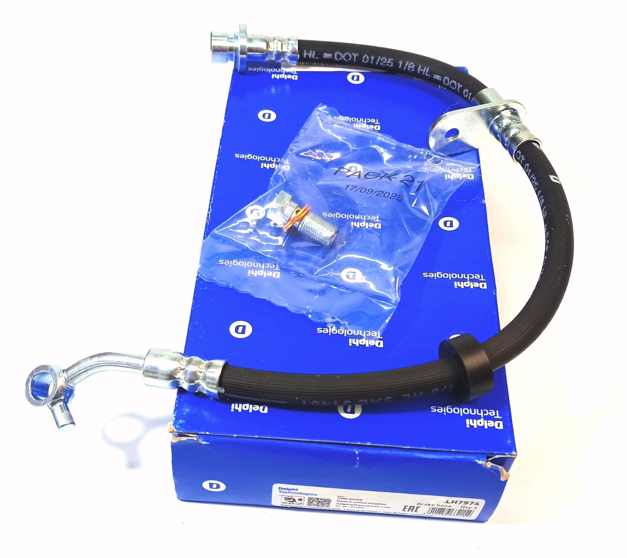 Шланг тормозной задний левый EVOQUE 2019- (LR115088||DELPHI)