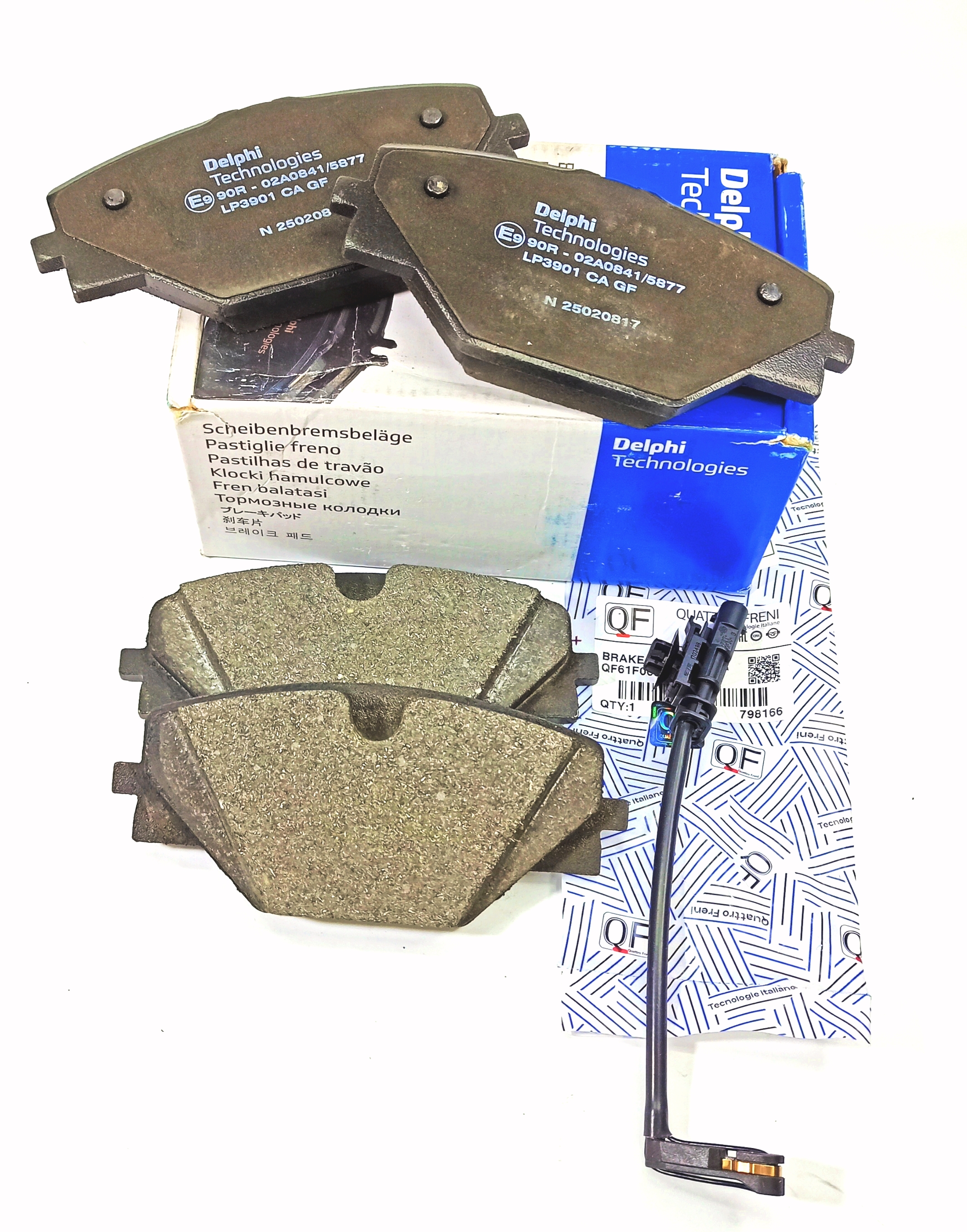 Колодки тормозные задние RR L460 + Датчик износа колодок задних RR L460 (LR156904||DELPHI)