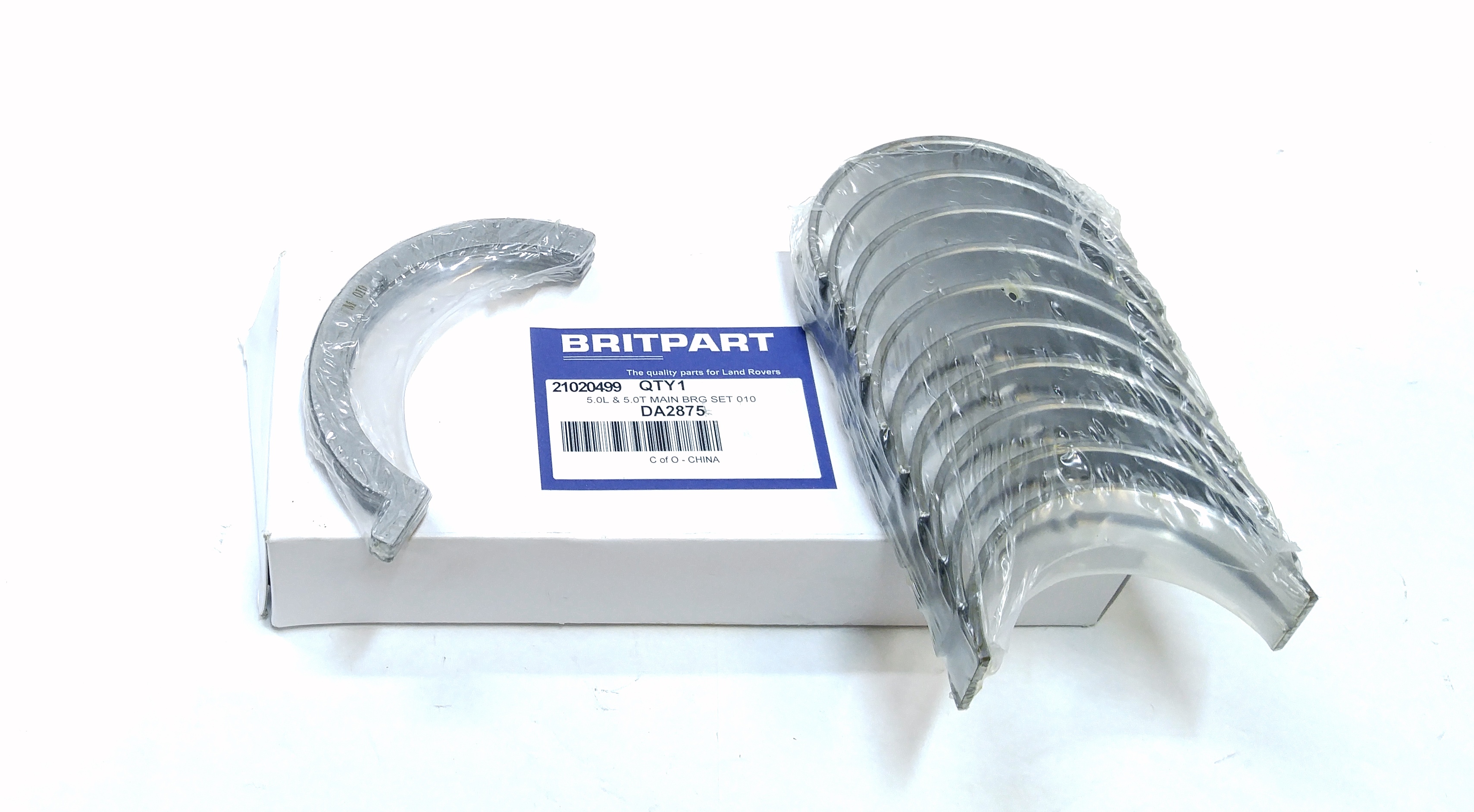 К-кт коренных вкладышей 5.0L (1 ремонт) OHC SGDI V8 PETROL (DA2875||BRITPART)