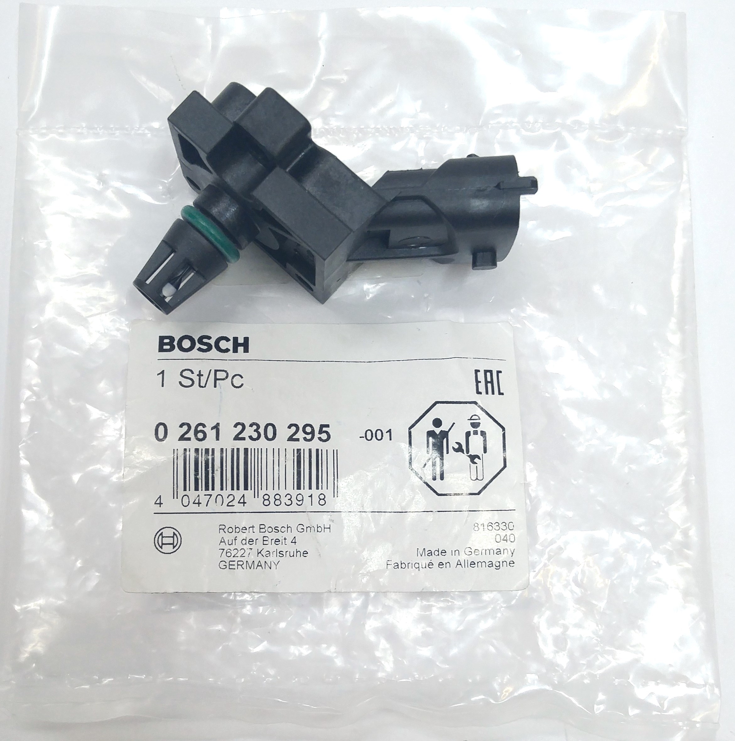 Датчик температуры и давления воздуха интеркулера (LR021587||BOSCH)