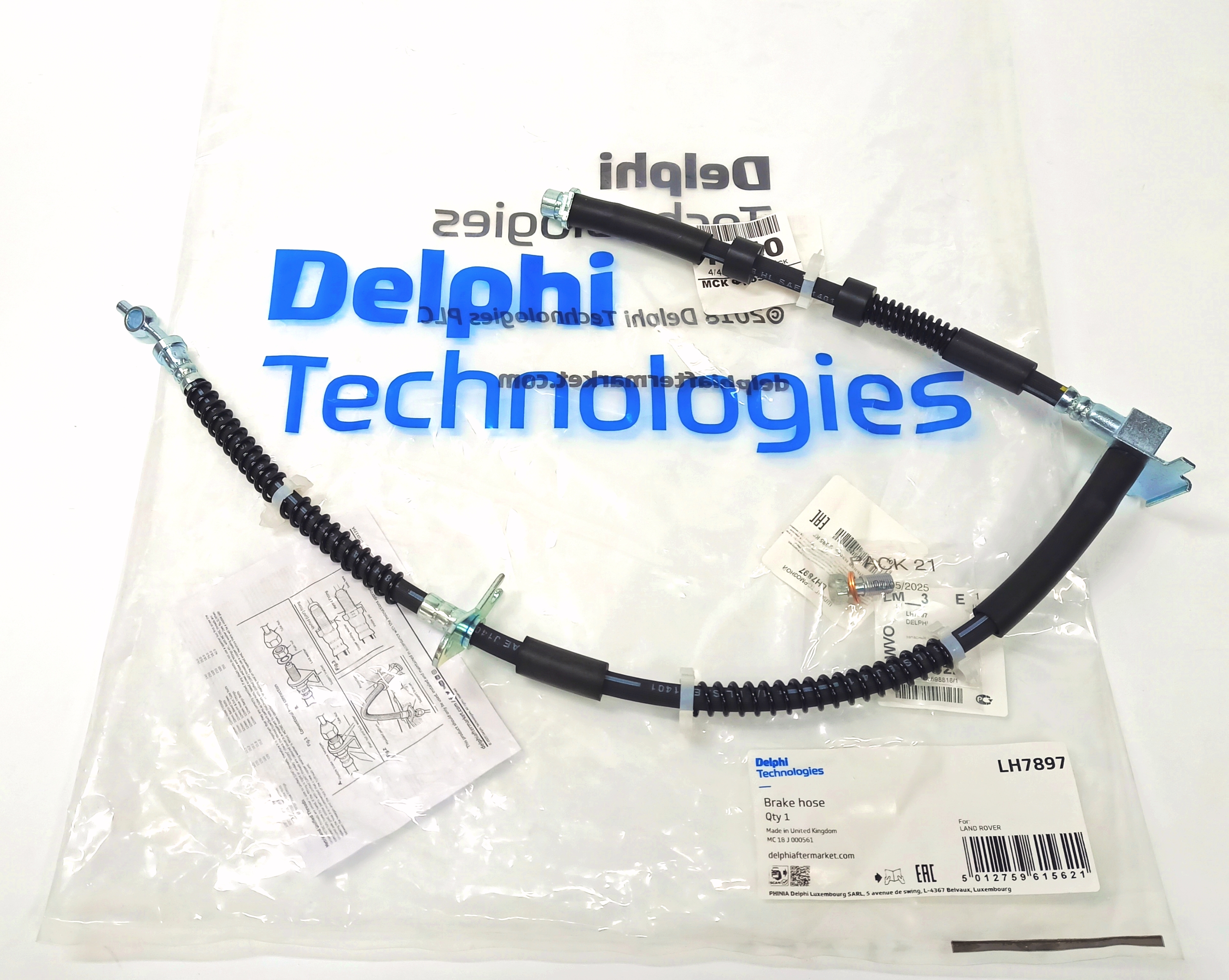Шланг тормозной передний правый RRS (LR058021||DELPHI)