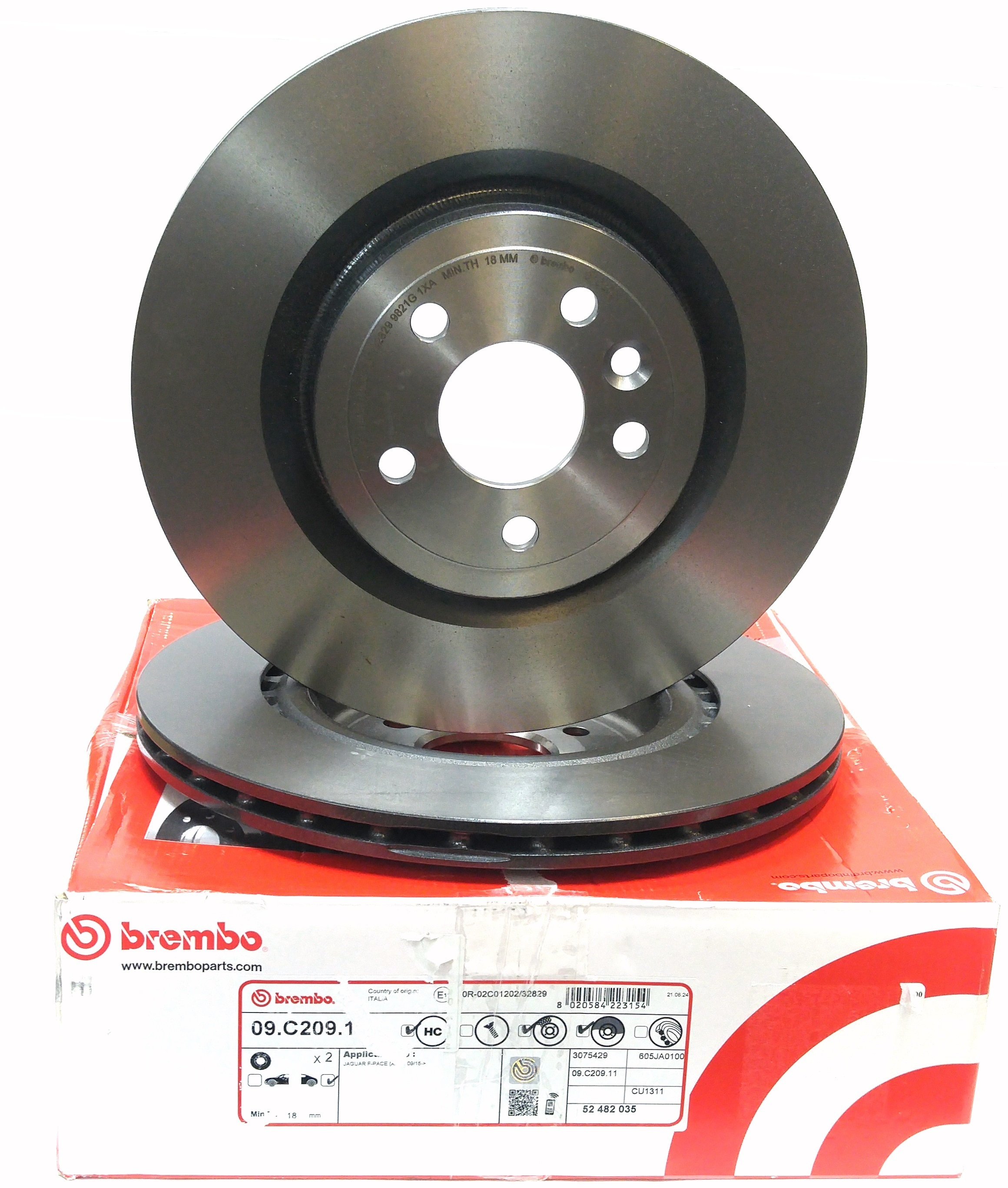 Диск тормозной задний VELAR (LR090699||BREMBO)