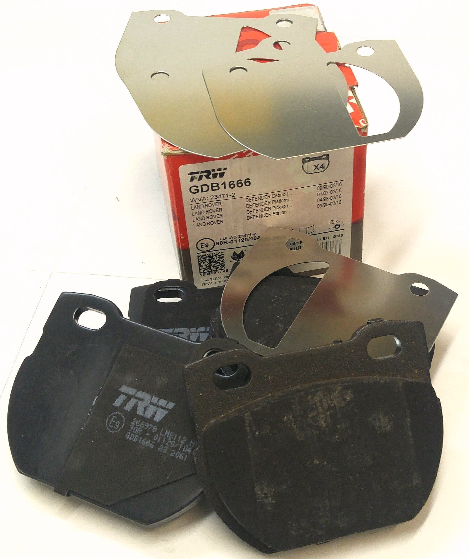 Колодки тормозные задние DEF110/130 с 2002- (SFP000250||TRW)